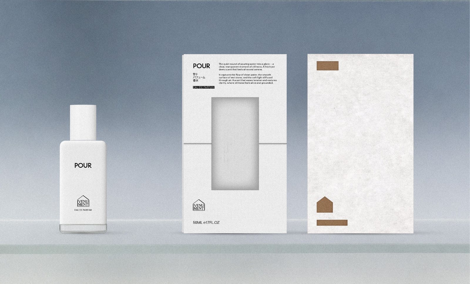 VENUMENT 50ml packaging — sleeve with kraft house marks